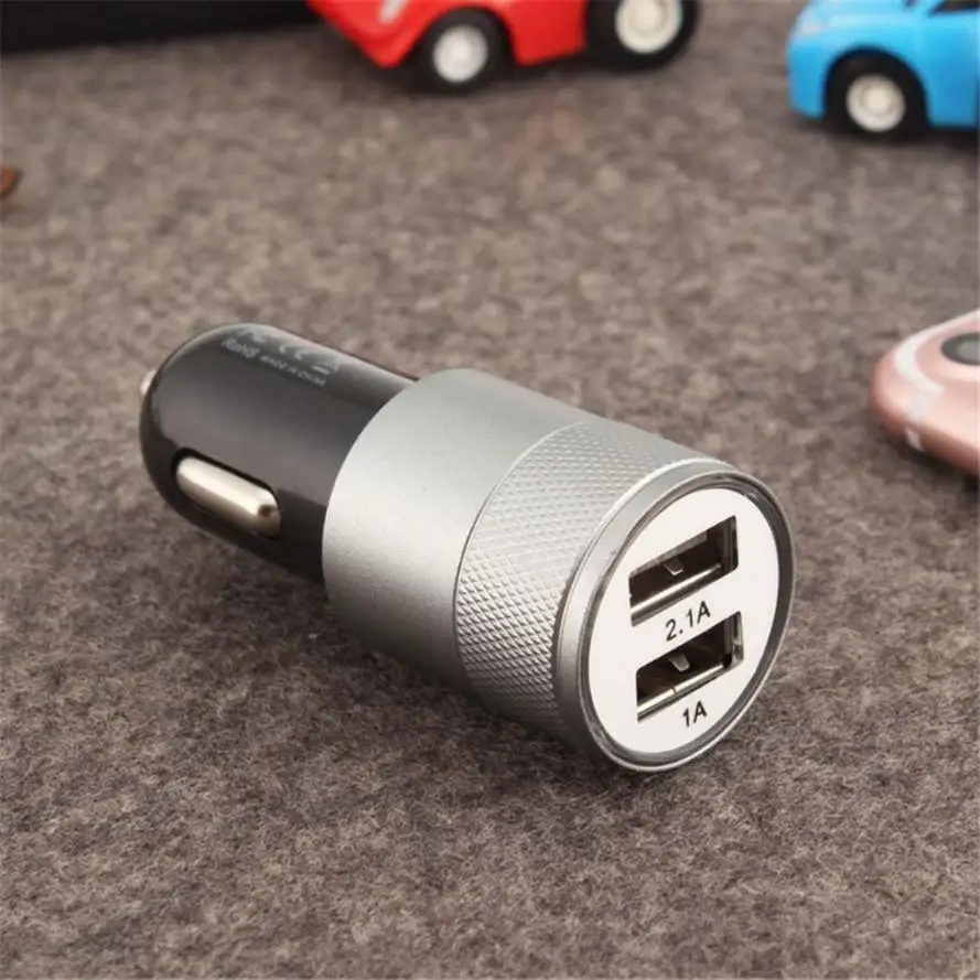5 V 2.1A мини двойной 2 порта USB Автомобильное зарядное устройство адаптер для смартфона мобильного телефона