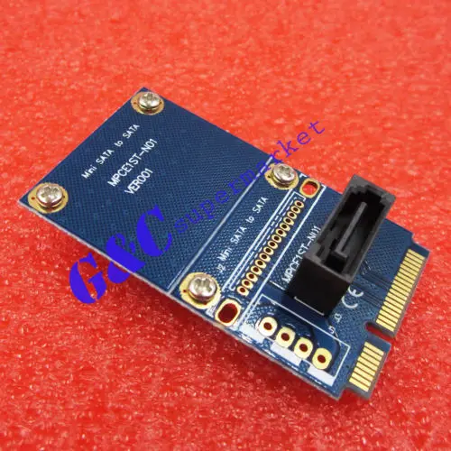 

mSATA Mini PCI-e SATA SSD Slot To 7 Pin SATA HDD Convert Card Adapter