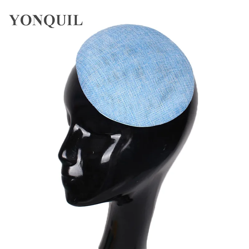 15 см имитация Sinamay основа для вуалетки вечерние головные уборы DIY аксессуары для волос коктейльный головной убор для приемов millinery 16 цветов - Цвет: light blue