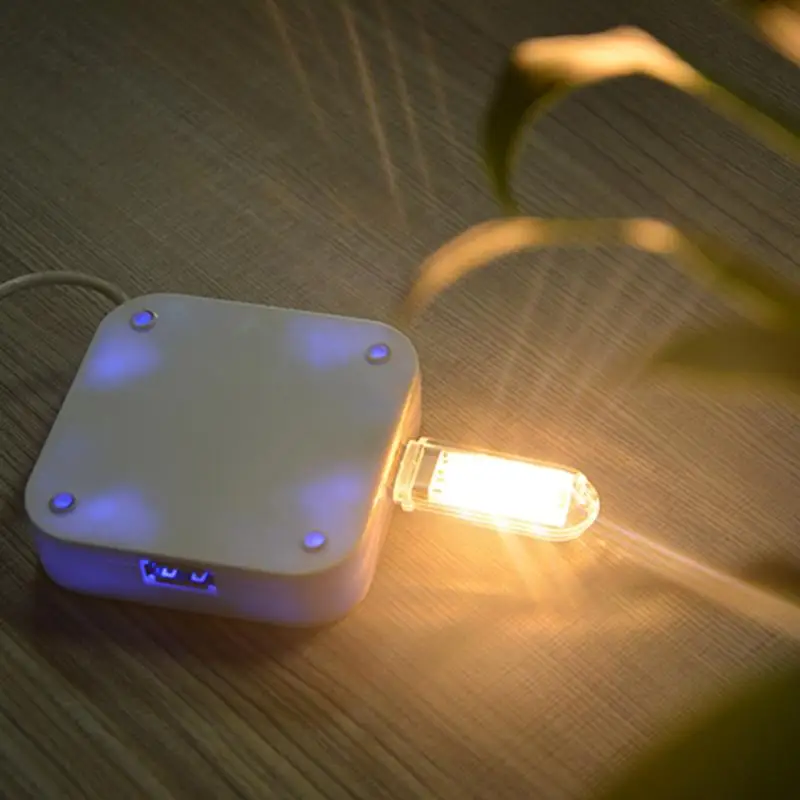1 шт. мини USB LED белый цвет ночник компьютер ноутбук мобильное зарядное устройство