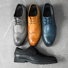 2019 Formal Shoes Men Pointed Toe Dress Shoes Leather Men Oxford Carved Brogue Shoes Man Fashion Dress Footwear Large Size 37-48 цена 2019 Formal Shoes Men Pointed Toe Dress Shoes Leather Men Oxford Carved Brogue Shoes Man Fashion Dress Footwear Large Size 37-48 цены онлайн