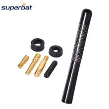 Superbat Универсальный Автомобильный Алюминиевый сплав углеродное волокно FM AM радио антенна 12 см
