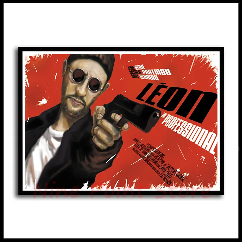 Leon The Professional Coated paper Poster Wall Sticker Livingroom Bedroom Cafe Decor Frameless