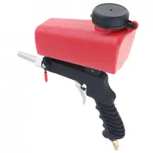 Portable Hand Held Pneumatic Sand Blasting Gun Sandblasting with Switch and 1/4" Air Inlet for Eliminate Rust / Spray Polishing