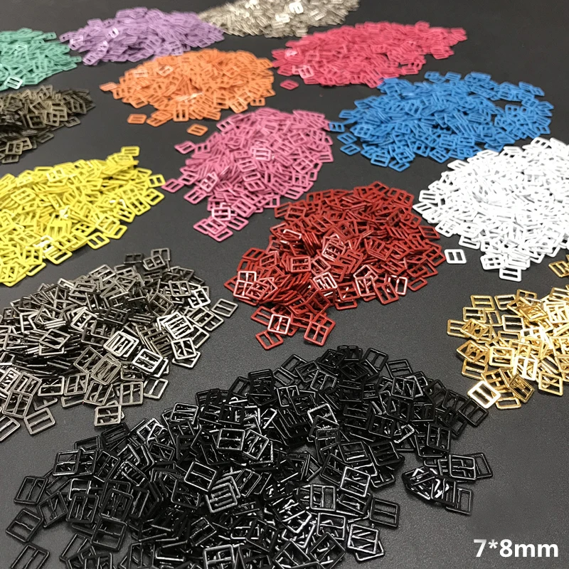 

20 50 100PCS Multi Color Mini 7*8MM Tri-glide Belt Buckle for Blyth Barbies BJD Doll Clothes Shoes Bag Buckles DIY Accessories