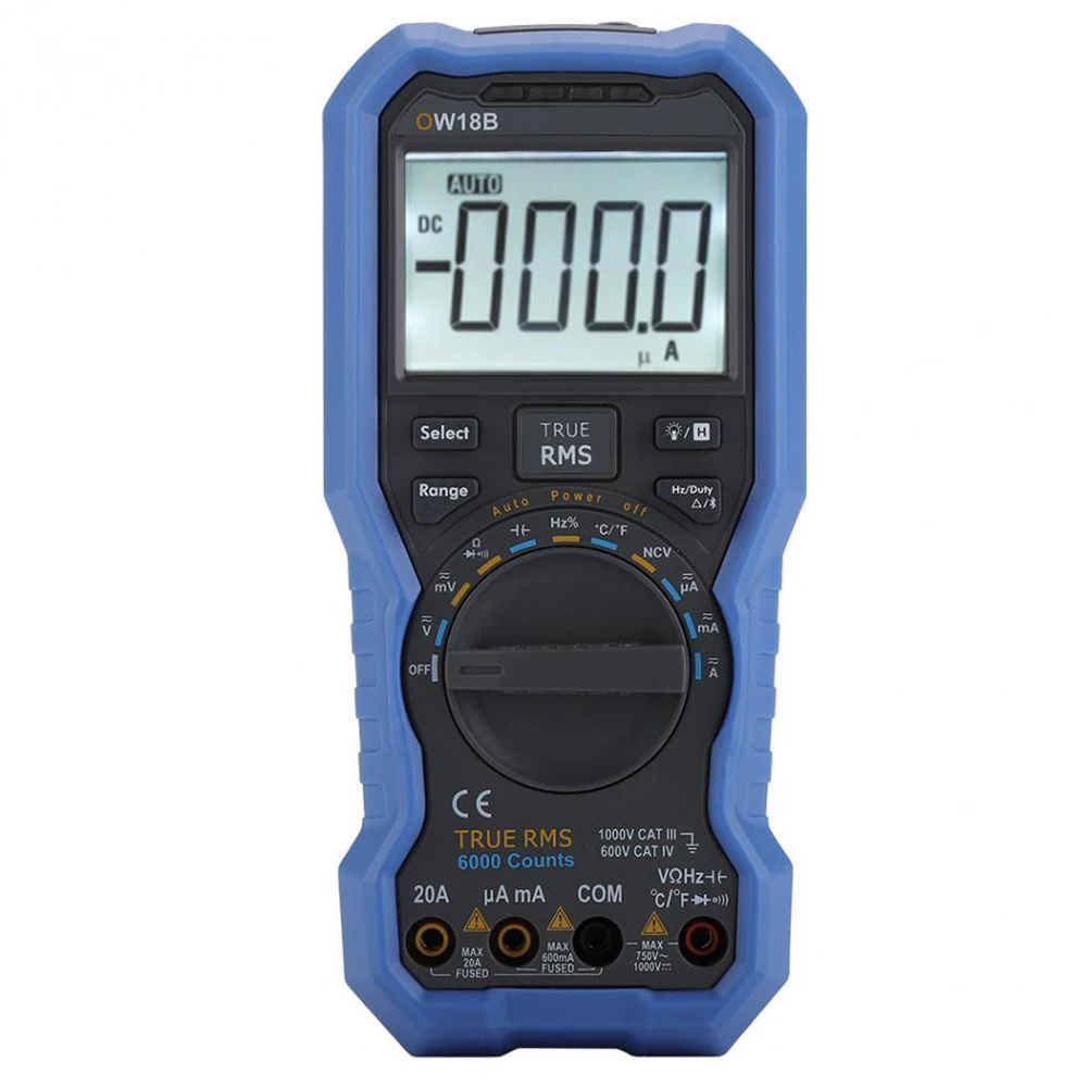 

OWON OW18B Original Digital DC/AC NCV Data Multimeter Logger Bluetooth Ammeter Voltmeter With K-type Thermometer Kit