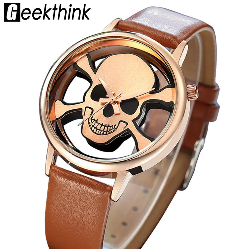 

GEEKTHINK Luxury Steampunk Ladies Quartz Watch Women Fashion Quartz steel round Relogio Relojes Mujer Top Designer Wrist watch