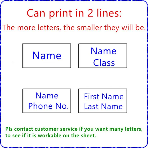 Customized Kids Name stickers white background simple style - 3