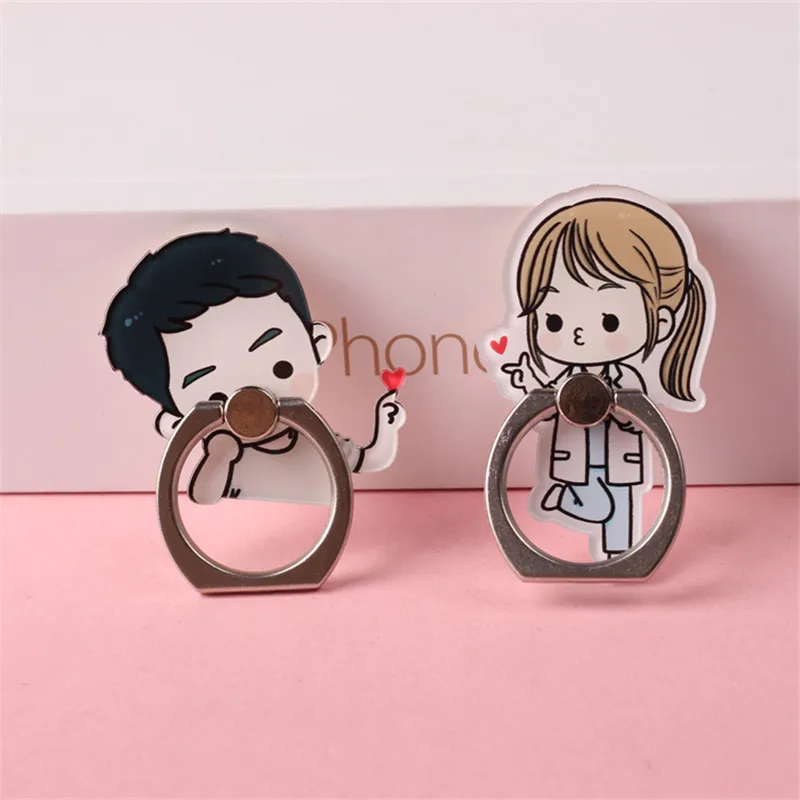 Cartoon Anime 360 Degree Finger Ring Mobile Phone Smartphone Stand Holder For iPhone Samsung Xiaomi all Smart Phone Stands