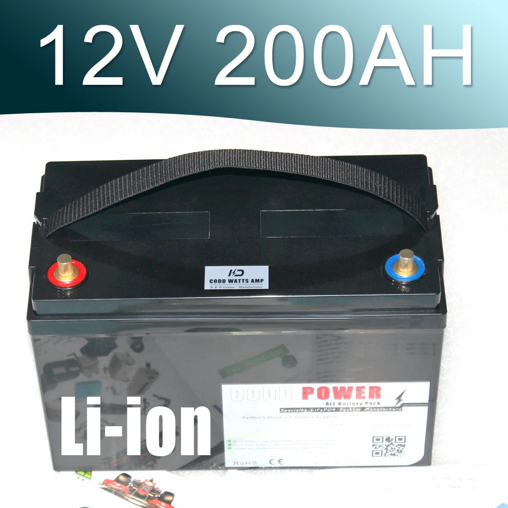 12.6V 200AH Lithium ion Battery 12V Li-ion Waterproof IP68 Box for UPS  Solar energy Golf Car 12.6V 200AH Lithium ion Battery 12V Li-ion Waterproof IP68 Box for UPS  Solar energy Golf Car
