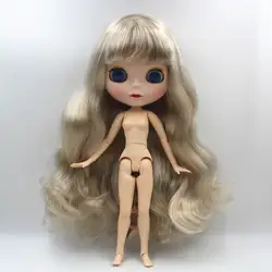 Blygirl, Блит куклы, серебристый волнистые Удары, новые куклы с 19, матовые и матовая поверхность снарядов, 1/6 куклы, куклы ню, может тела