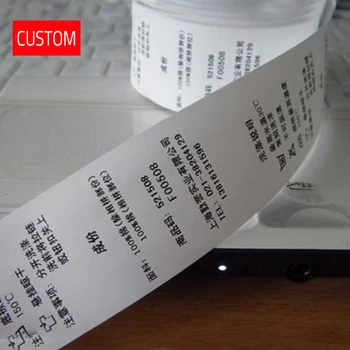 

custom thermal printing labels customized own logo garment fabric sewing labels personalized printed washing labels for clothing