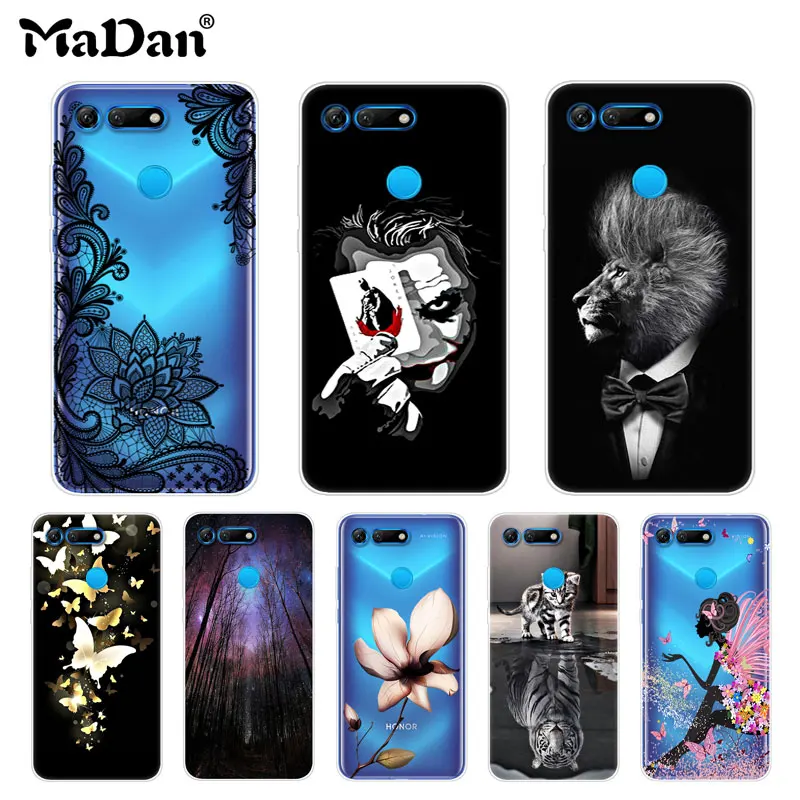 

Silicone case For Huawei Honor View 20 Case 6.4" Soft Phone Case for Huawei Honor V20 Back Cover Coque bumper Cool Color Pattern