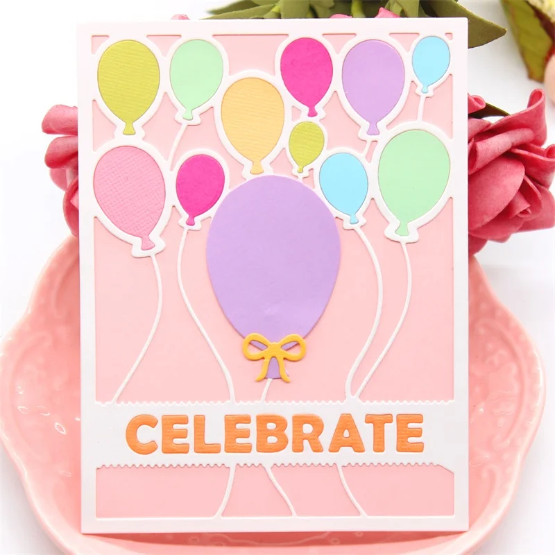 

KSCRAFT Balloons Frame Metal Cutting Dies Stencils for DIY Scrapbooking/photo album Decorative Embossing DIY Paper Cards