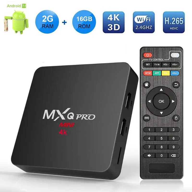 

MXQ Pro Smart TV BOX Quad-Core Android 7.1 4k HD 3D TV BOX 2GB 16GB RK3229 2.4GHz WiFi Media Player PK X96 Mini Set-top Box