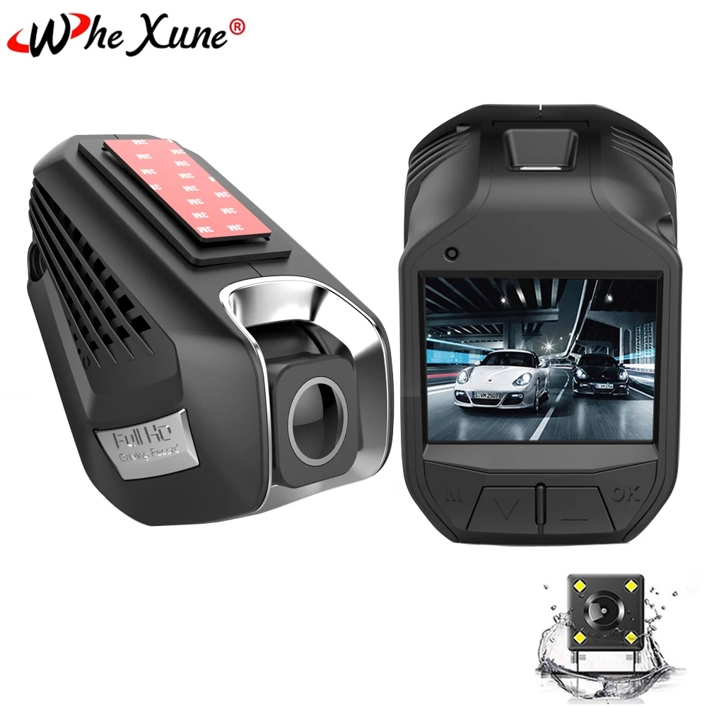 WHEXUNE 2," WI-FI Full HD 1296P ADAS Видеорегистраторы для автомобилей Камера Двойной объектив видео регистратор с ночным видением Автомобильный dvr рекордер Dash Cam