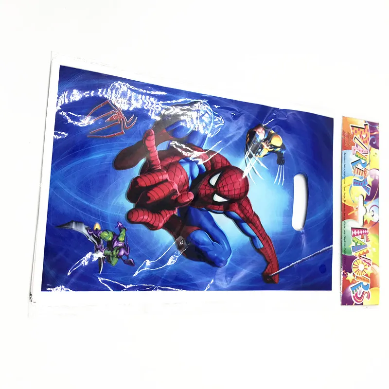 

10pcs spiderman theme loot bags baby shower party decoration spiderman loot bags bids birthday party supplies spider candy bags
