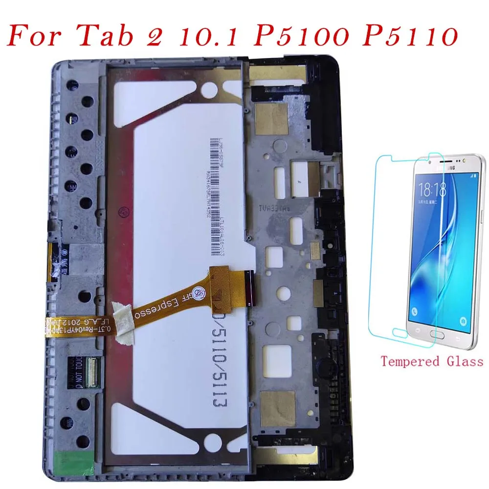 ЖК-дисплей для планшета Samsung Galaxy Tab 2 10 1 дюйма P5100 P5110 сенсорный экран с