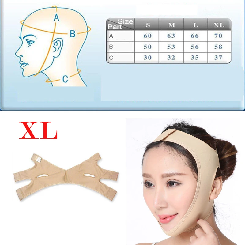 XL Новая нежная тонкая маска для лица V-Line Lift Up Masks для похудения повязка на кожу ремень безопасности двойная маска для лица и подбородка лица Thining Band - Color: XL