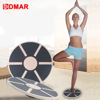 

DMAR Wooden Balance Board Fitness Equipment Twist Boards Support 360 Degree Rotation For Twist Exerciser Load-bearing Home Gym