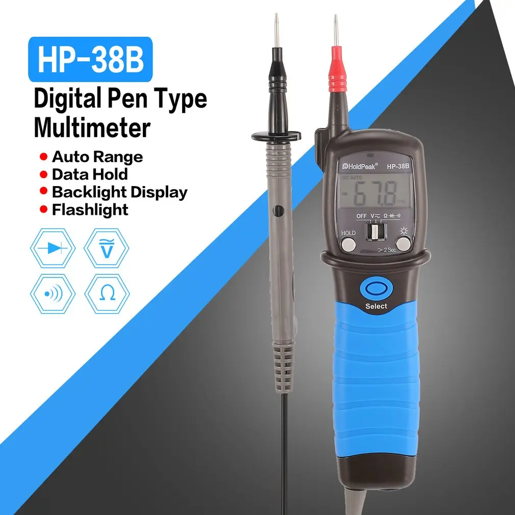

Digital Pen Type Multimeter Dropship HP-38B Handheld Auto Range 1999 Counts AC/DC Volt Ohm Diode Continuity Tester Voltmeter