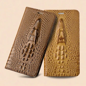 

Cover For Oneplus 5 / One Plus Five Top Cowhide Genuine Leather Flip Magnetic Case 3D Crocodile Texture Phone Bag + Free Gifts