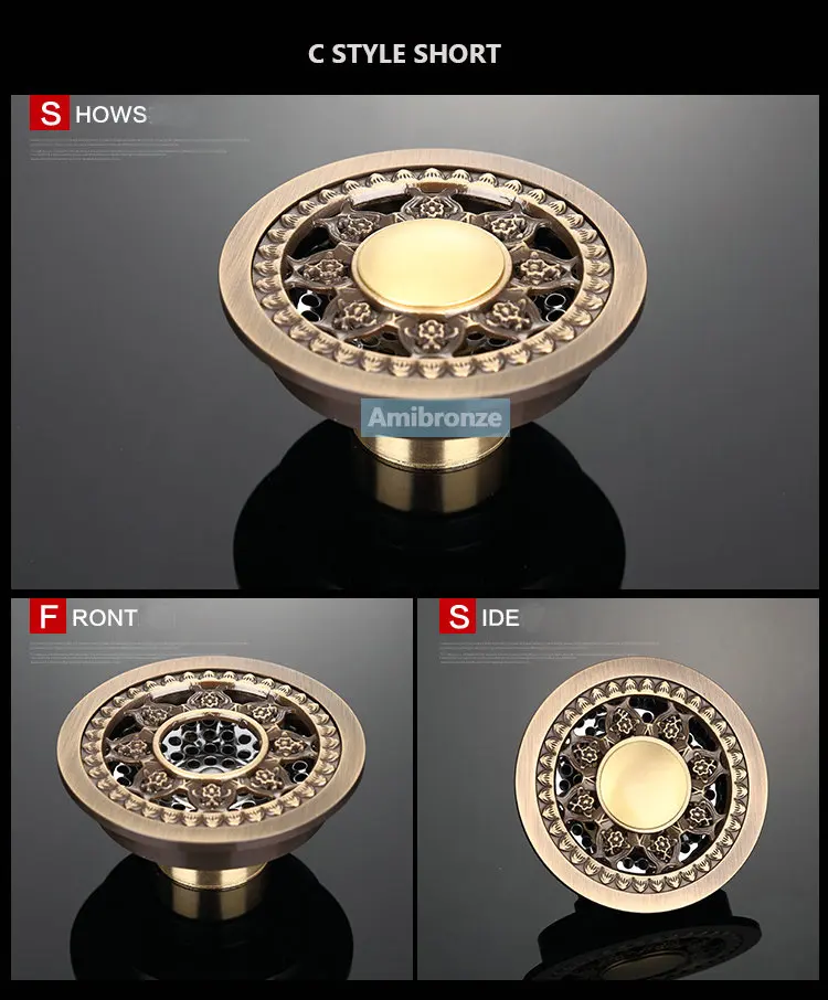 10 см круглый латунный античный Матовый Ванная комната Кухня душевая комната крыльцо фильтр для отходов трап