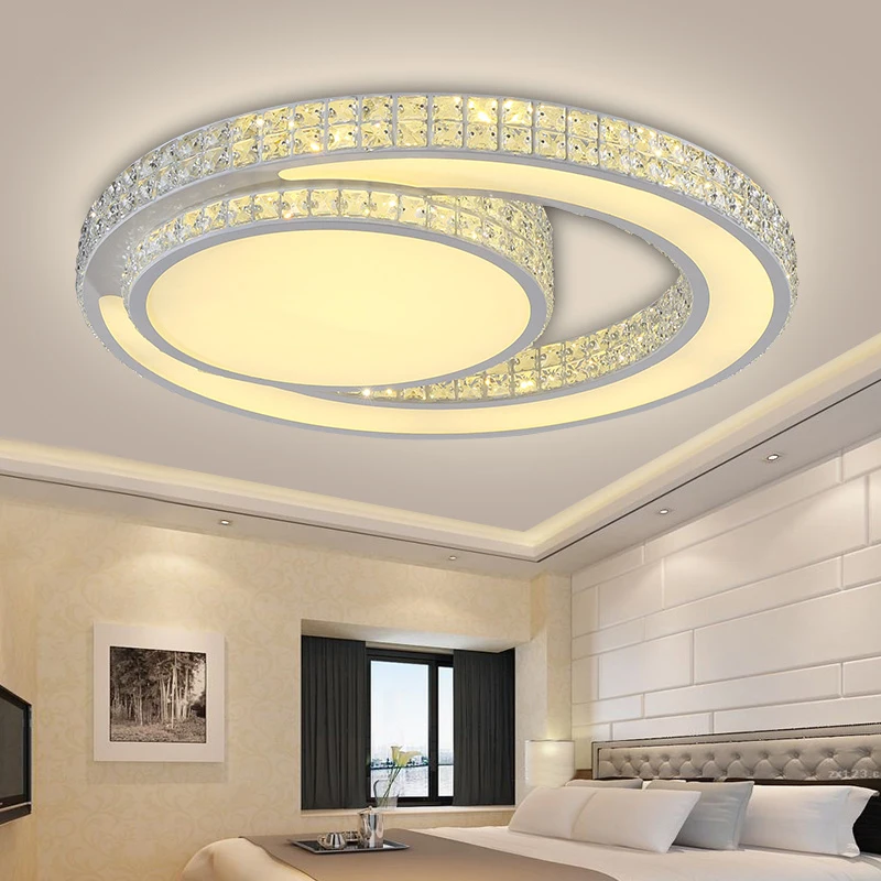 Modern Led Crystal Ceiling Light For Living Room bedroom Hallway Dining room 90-260v Led Lustre Cristal Lamp For Home lighting