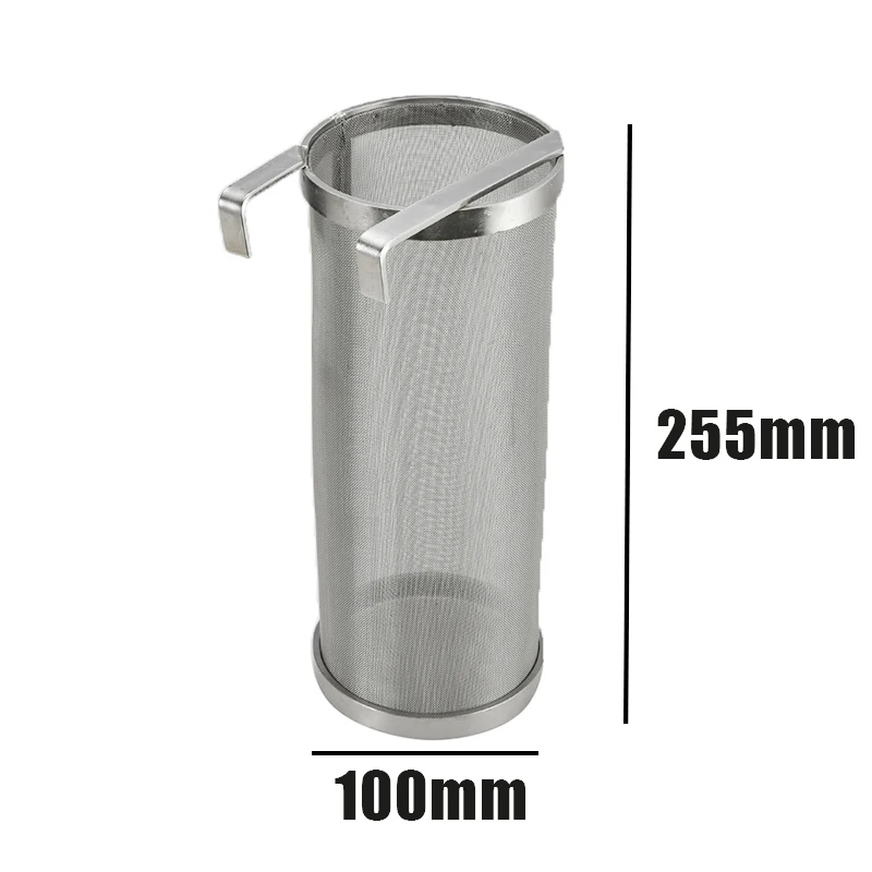 Billig 304 Edelstahl Bier Pellet Hop Filter Hop Spinne Sieb Homebrew Trinken Filterung für Brauen Wasserkocher 100 x255mm 400 Mikron