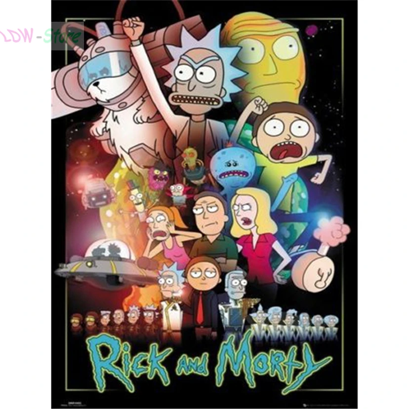 

Rick and Morty,Diamond Painting 5D DIY Drill Diamond Embroidery Mosaic,Pictures of Rhinestones,Accessories Decor gift NEW1250