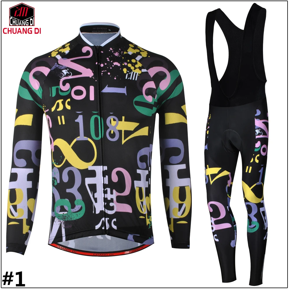1 ZM CHUANGDI 6 стиль майки для велоспорта Одежда для велоспорта Ropa Ciclismo/монтажная Спортивная одежда для велосипеда с длинными рукавами одежда для велоспорта - Цвет: 1