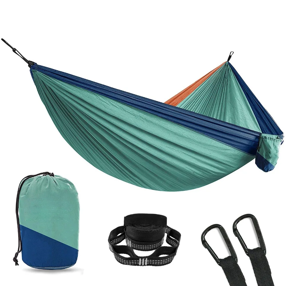 

2 Person Double Breathable Camping Hammock Tree Straps Nylon Portable Ultralight Hamak Sitting Hanging Sale Adventure Hammock