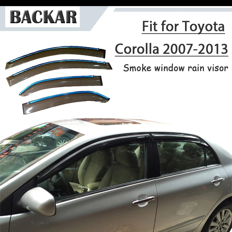 Задний козырек от дождя и солнца для Toyota Corolla E140/E150 2007 2008 2009 2010 2011 2012 2013|Навесы