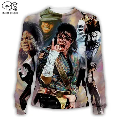 Sweatshirts PLstar Космос Майкл Джексон 3D печатных Толстовка/куртка/мужская женская хип хоп одежда размера плюс XS-7XL - Цвет: Sweatshirts