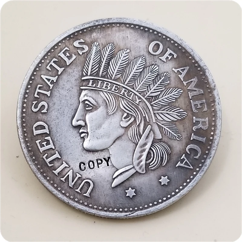 США один доллар 1851 индийская голова Соединенные Штаты Америки копия монеты