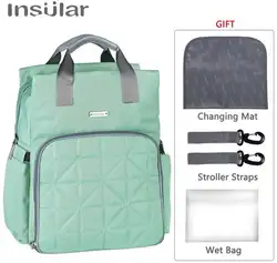 Мода 2018 г. Мягкий подгузник рюкзак туристический рюкзак дизайнер коляска детская сумка уход за младенцем мешок водостойкий нейлон