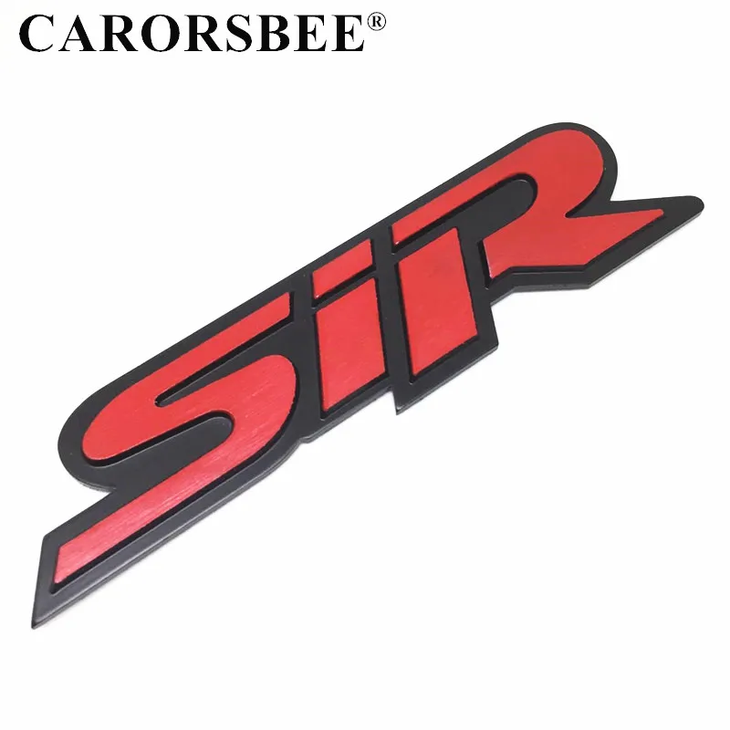

3D aluminum +wire drawing SIR Logo Emblem Badge Car Sticker Auto accessories automovil for All Car for fiesta cruze renault rio