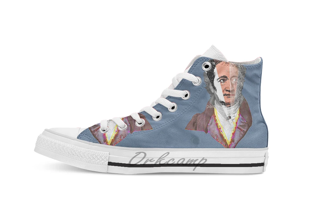 Goethe дизайн дышащая Повседневная Высокая Топ на шнуровке холщовая обувь кеды для Прямая