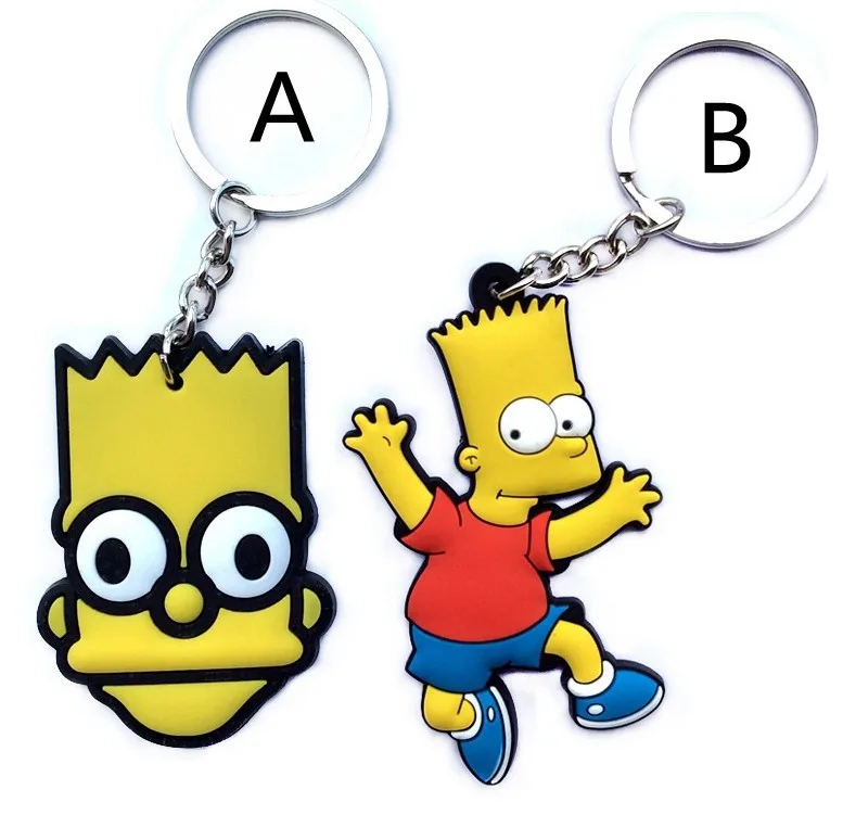 

bart simpson pvc plastic calenda keychains assassins creed origins key charms for bagskeychain mercedes