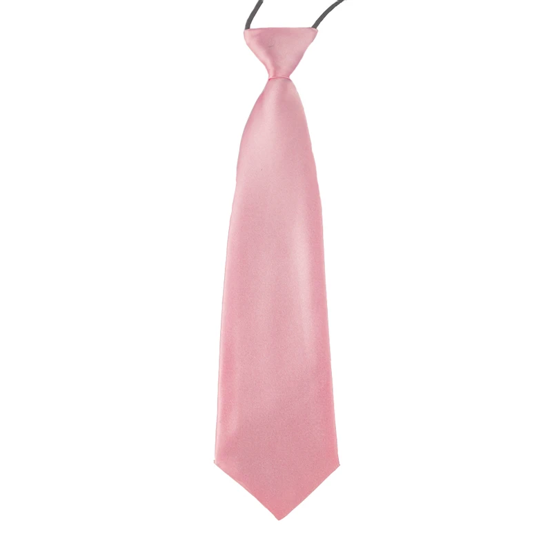 Новинка; школьный детский Свадебный с принтом для маленьких мальчиков; полосатый цветной галстук; Детский галстук на застежке; Галстуки для девочек; Прямая поставка - Цвет: Light Pink