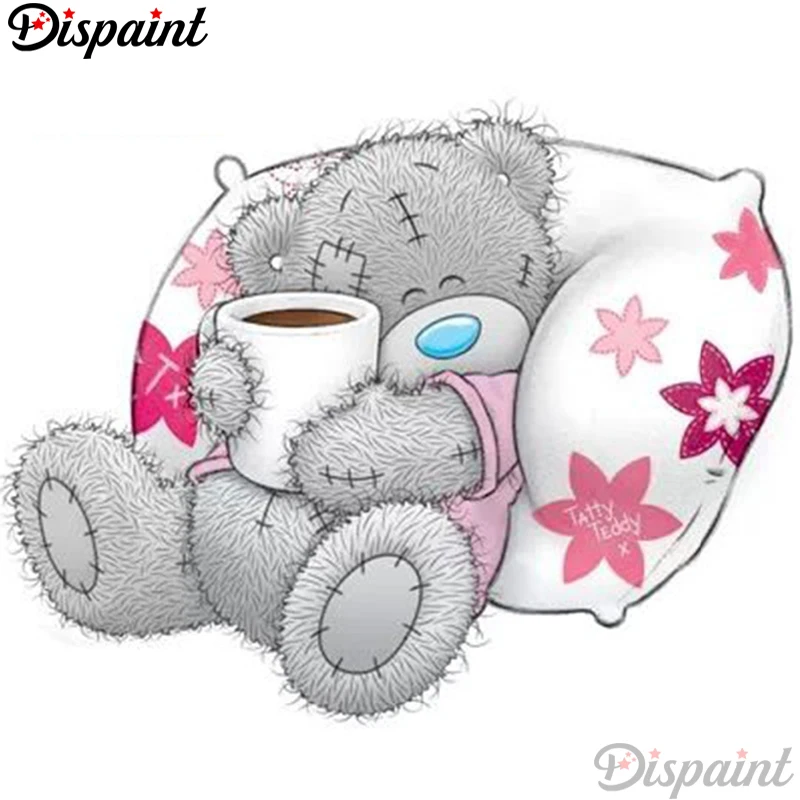 

Dispaint Full Square/Round Drill 5D DIY Diamond Painting "Cartoon bear" Embroidery Cross Stitch 3D Home Decor A12920