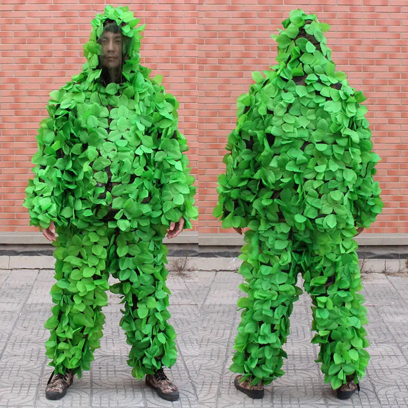 Men Women Hunting Ghillie Suit Outdoor CS Leaves Camouflage Hunting Clothes Bionic Camouflage Clothing Training Tactical Clothes Men Women Hunting Ghillie Suit Outdoor CS Leaves Camouflage Hunting Clothes Bionic Camouflage Clothing Training Tactical Clothes