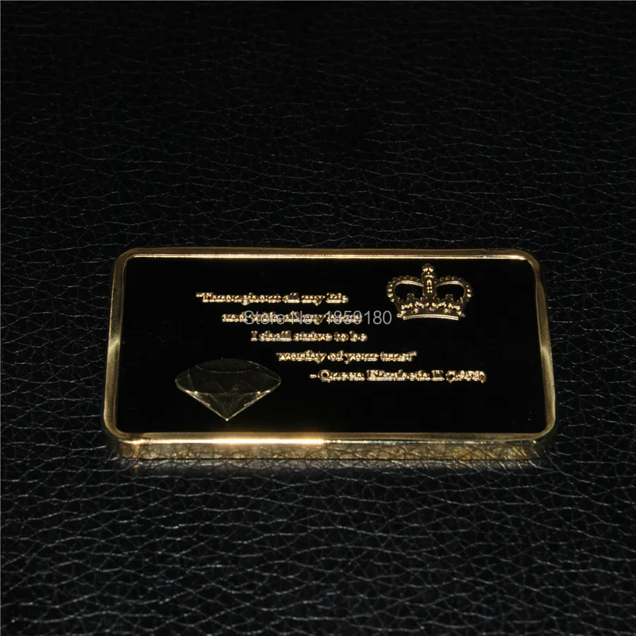1oz 1953 Queen Elizabeth II Diamond Jubilee Pure .999 24K GOLD CLAD BULLION BAR (2).jpg