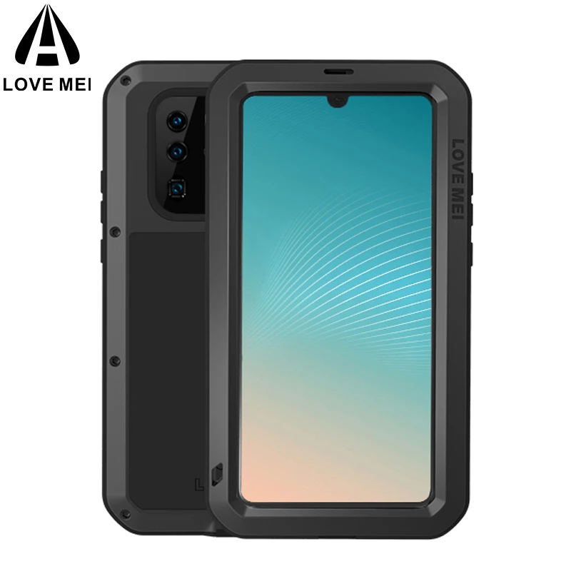 For Huawei P30 Pro Case LOVE MEI Shock Dirt Proof Water Resistant Metal Armor Cover Phone Case for Huawei P30 Lite P30