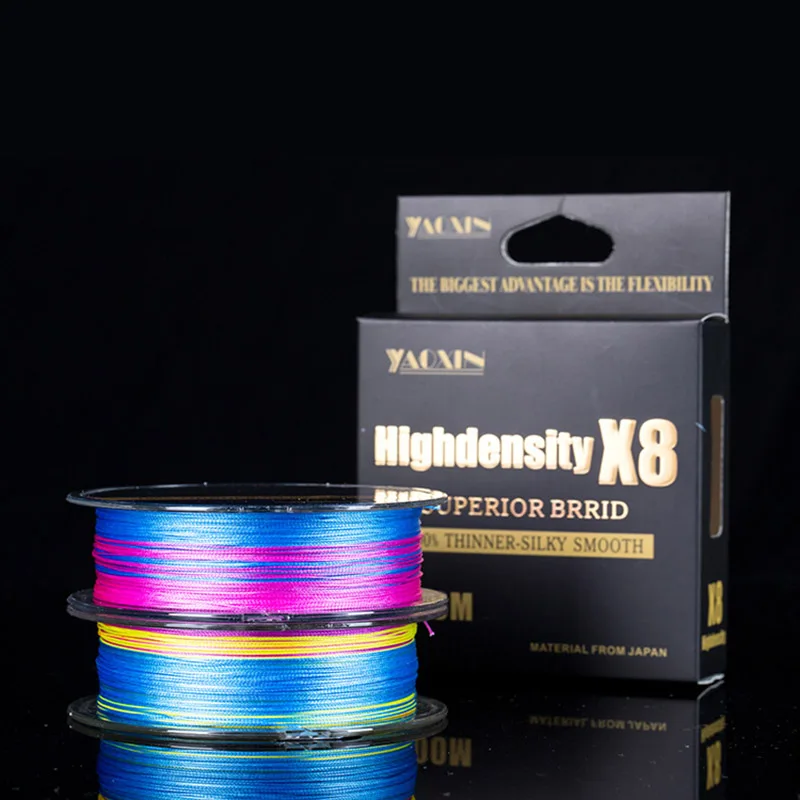 Fishing Leader 100M PE Line 8 Strands Fluorocarbon Fishing Line Coated Braid Multifilament Fly Fishing Line jooyoo Brand