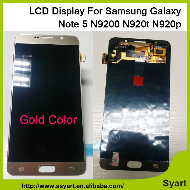 Gold Color New Mobile Phone LCD Display Digitizer LCD Touch Screen For Samsung Note 5 N920R4 SM-N920T SM-N920A SM-920V SAM1092