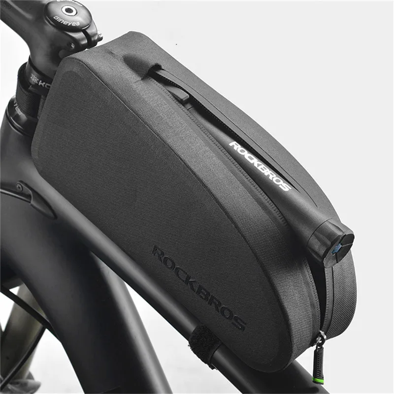 Excellent ROCKBROS Bicycle Bag Waterproof Bike Top Front Tube Frame Package Large Capacity MTB Road Cycling Pannier Black Accessories 6