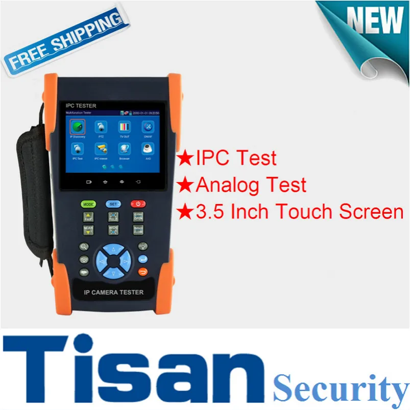 

3.5 inch touch screen IP Analog CCTV tester Monitor with HD Coaxial Tester 12V 1A power output WIFI