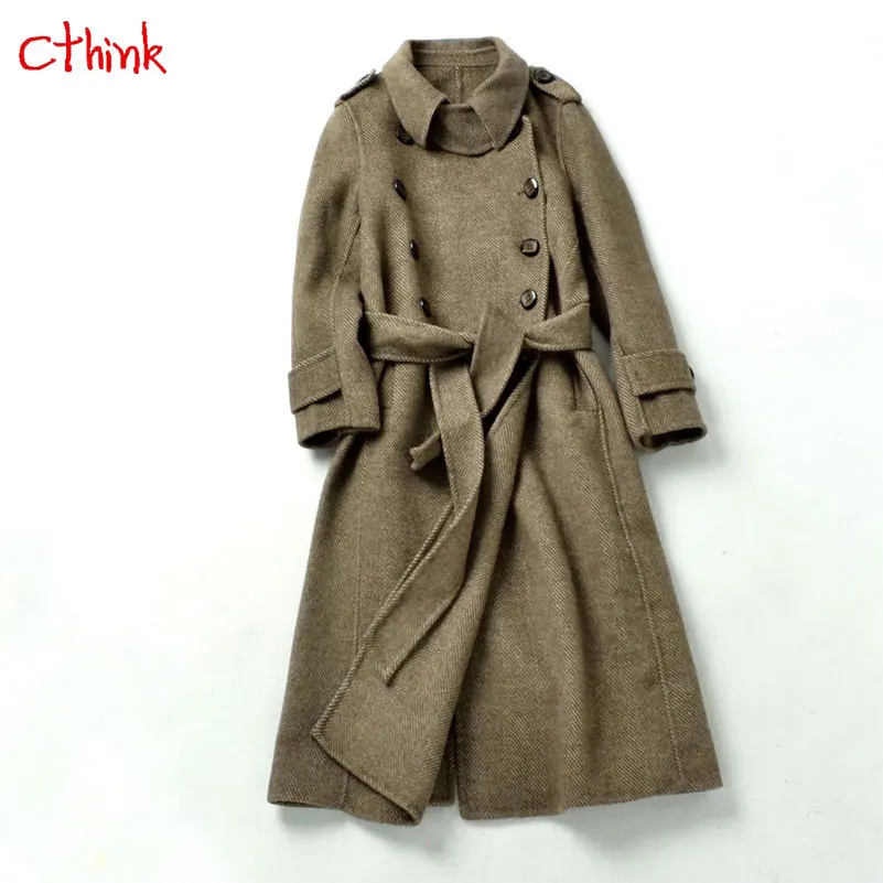 Twill Wool Coat Women Autumn Fashion Outerwear For Woman 2018 Stylish Slim OL Business Solid Long Woolen Warm Winter Women Coats Twill Wool Coat Women Autumn Fashion Outerwear For Woman 2018 Stylish Slim OL Business Solid Long Woolen Warm Winter Women Coats