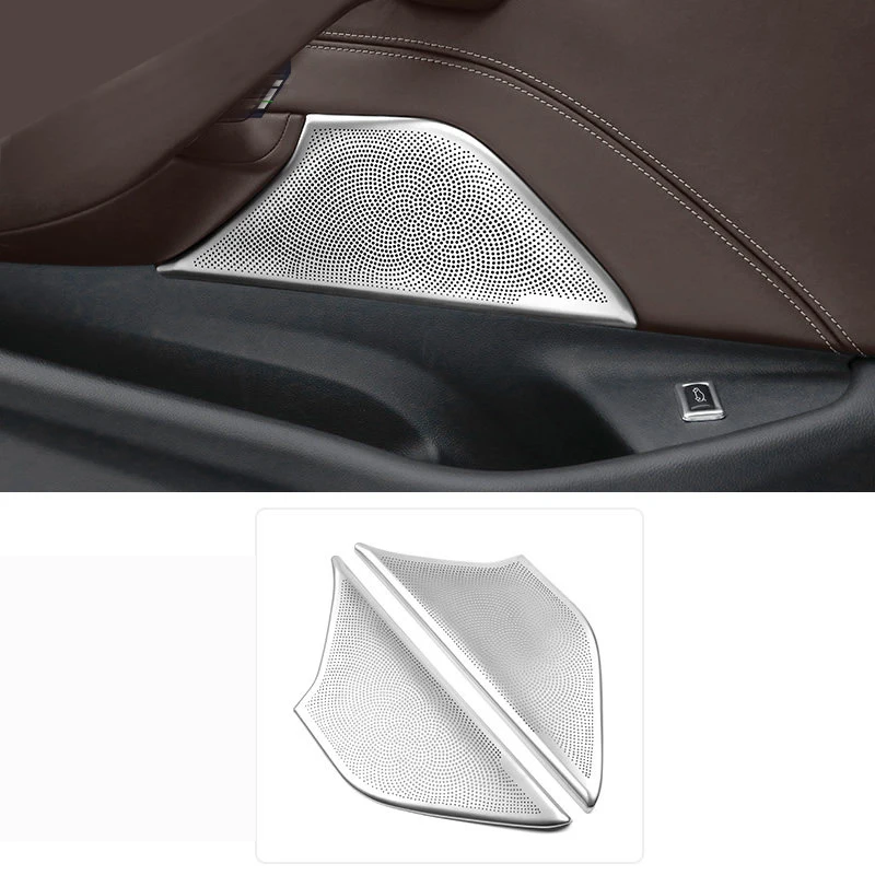 

Car Accessories Inner Front Door Speakers Cover Trim Stainless Steel For BMW 5 Series G30 2017 2018